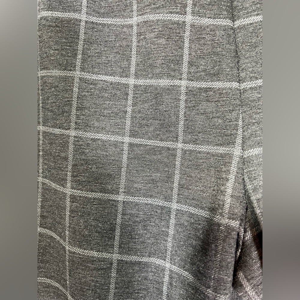 Nicole Miller Gray Plaid Trousers Women’s Size XL Cropped Elastic Waist - Picture 9 of 9